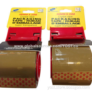 New customized tan buff brown packing tape with small core